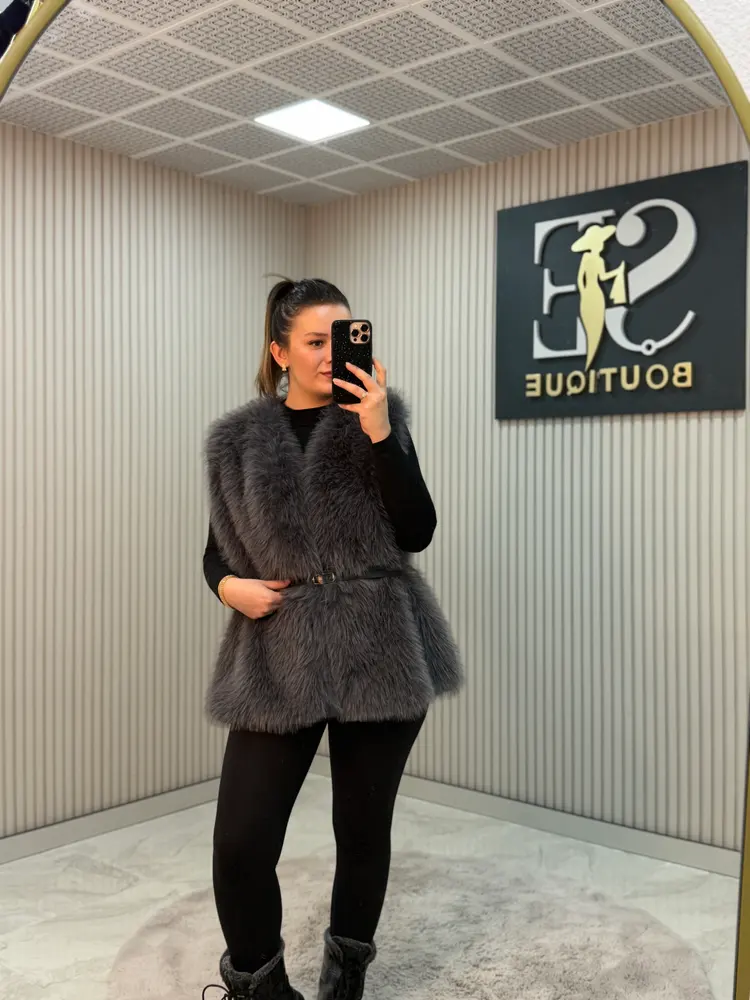 Kürk yelek premium kalite
